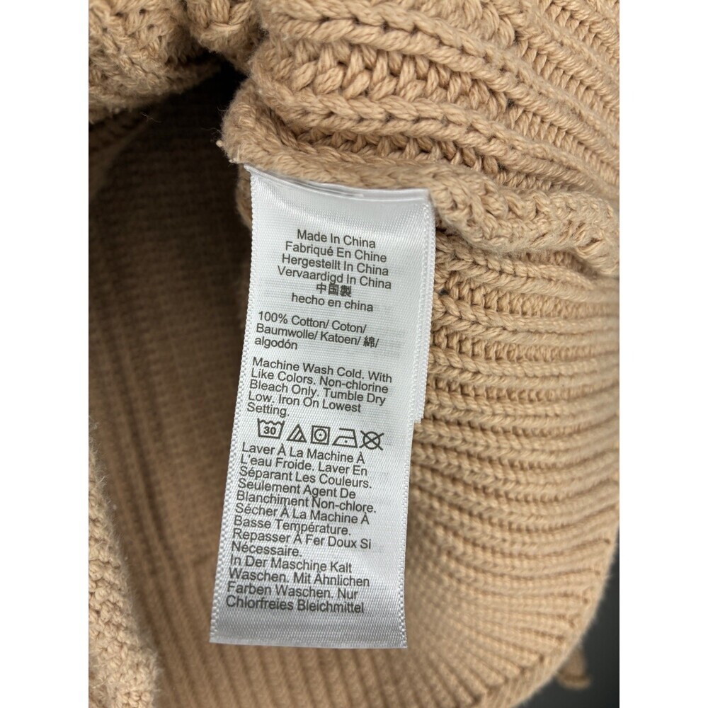 J Crew Relaxed Rollneck Sweater in Sandy Beach Tan Women's Size Medium - Picture 4 of 8
